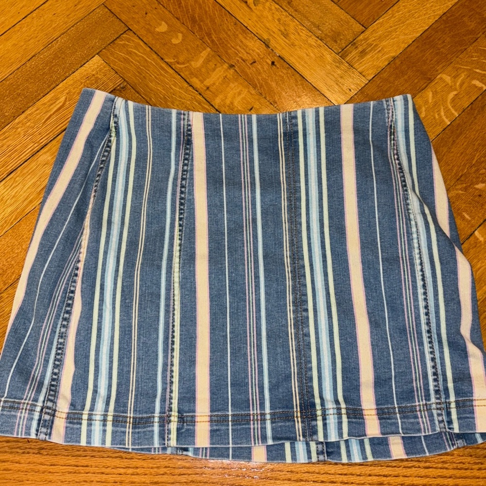 Wild fable denim striped skirt